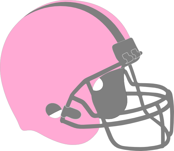 Pink Football Helmet Clip Art At Clker - Pink Football Helmet Clipart (600x519)