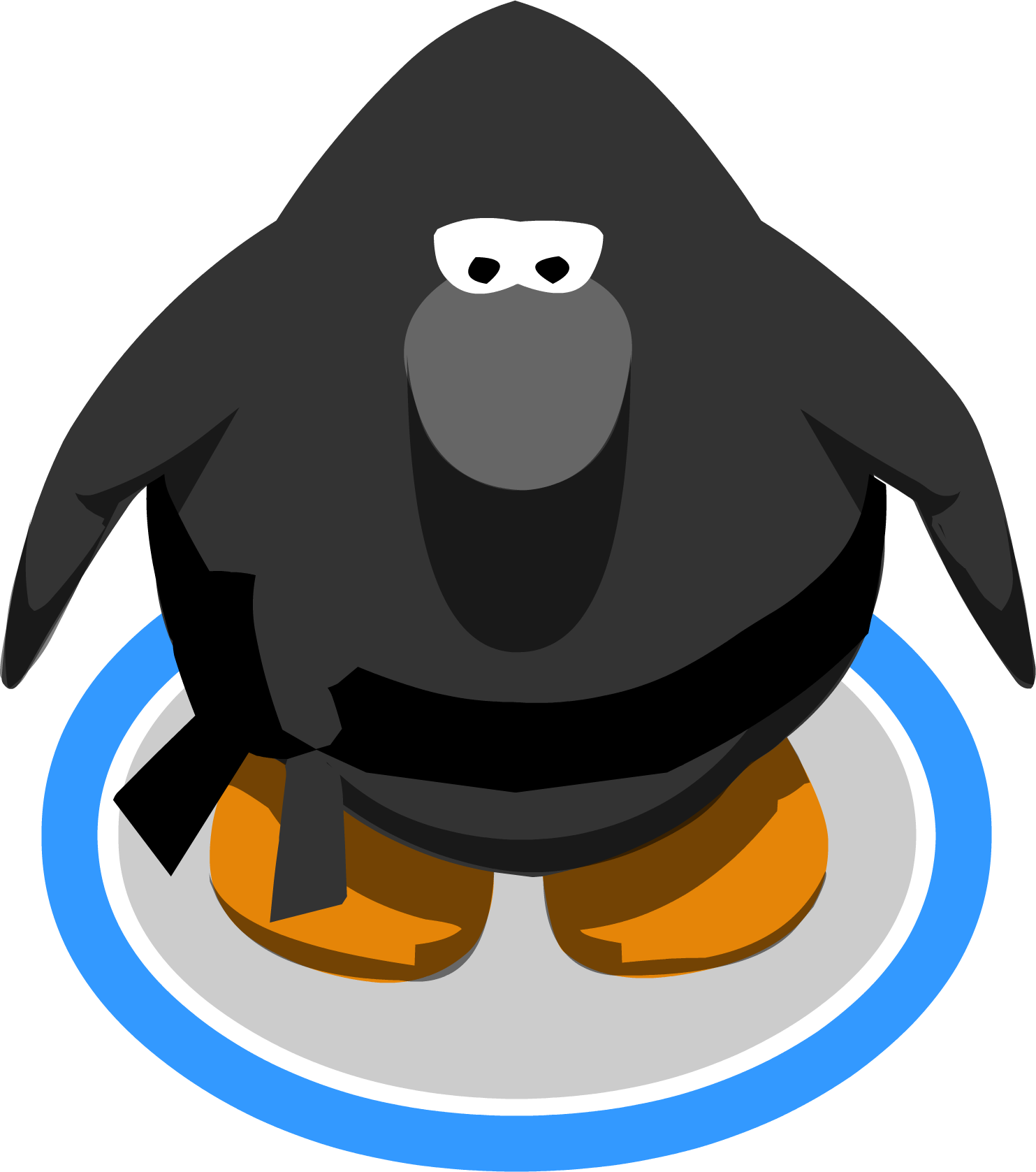 Club Penguin Snow Ninja Shadow Outfits Revealed - Club Penguin Black Belt (1483x1677)