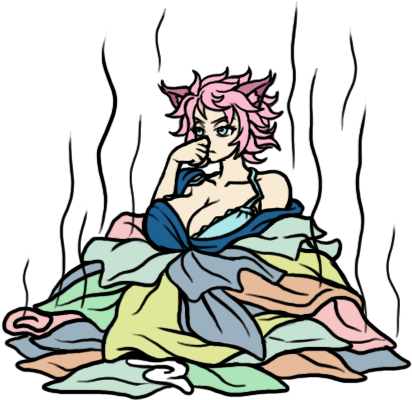 Milf Neko's Smelly Laundry Day By Phoenixignis - Illustration (500x500)