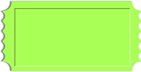 Green Ticket Clip Art At Clker - Green Blank Ticket (600x309)