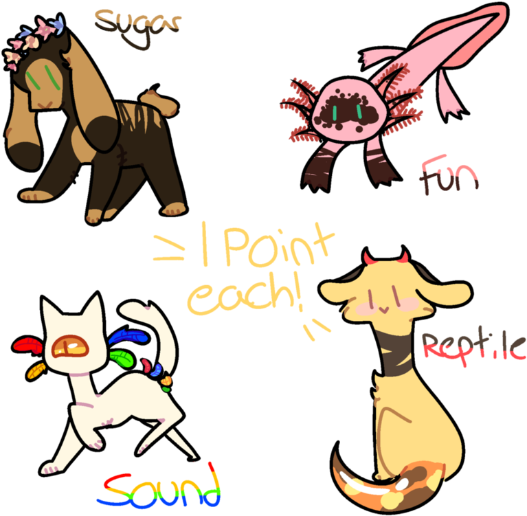 Quick 1 Point Adopts By Fluffyprey - Cartoon (894x894)