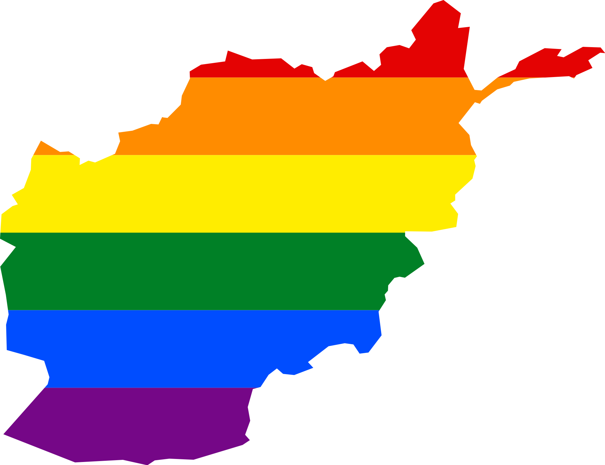 2000px-lgbt Flag Map Of Afghanistan Svg - Language Is Spoken In Afghanistan (2000x1539)