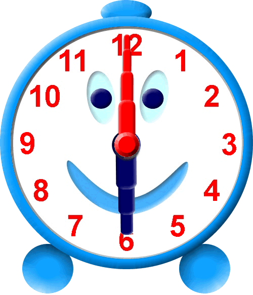 Clip Art Of 6 O Clock Quelle Heurs Est Il Pinterest - Time Is It? [book] (500x583)