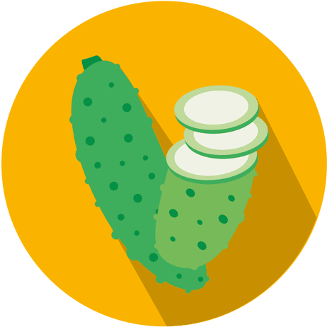 Cucumber Circle Icon Transparent Png - Pepino Animado Png (512x512)