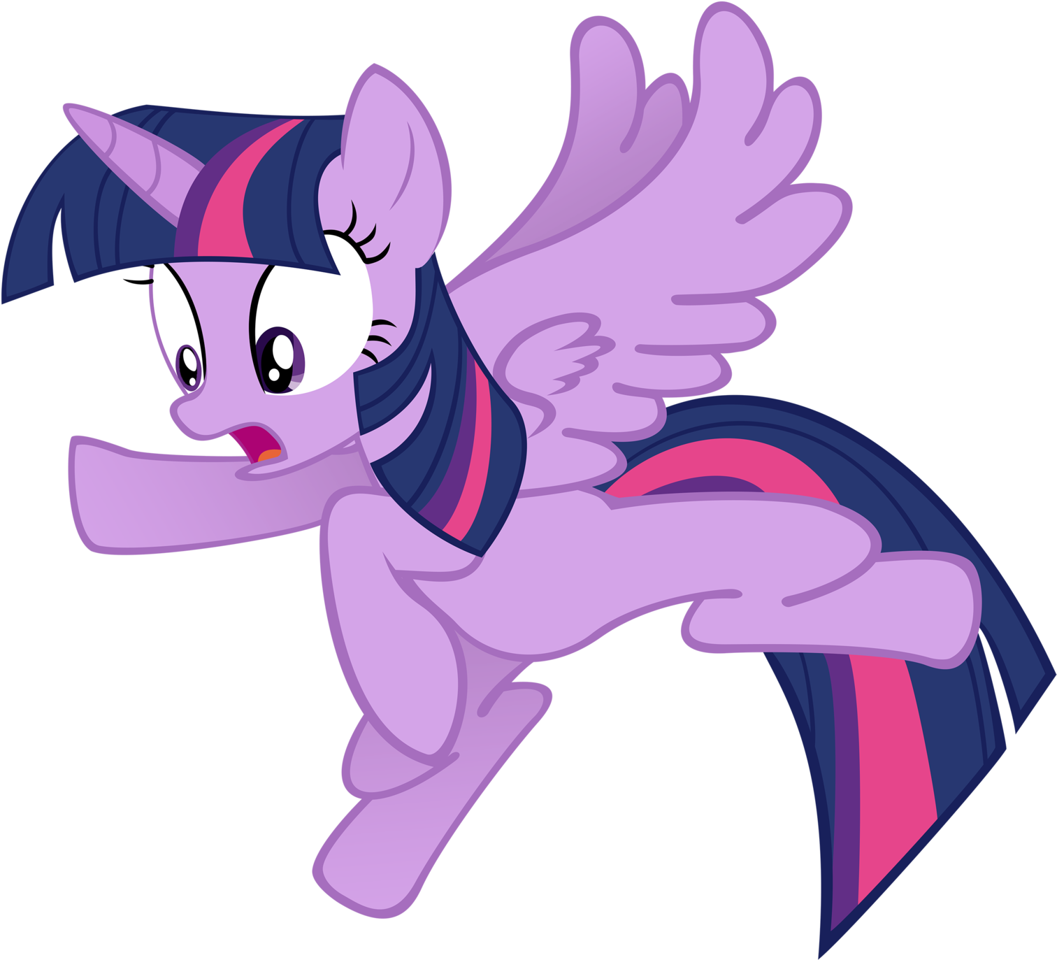 Twilight Sparkle - My Little Pony Twilight Flying (1600x1453)