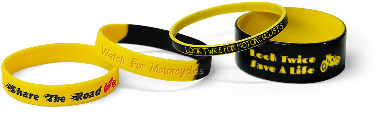 Raise Motorcycle Safety Awareness - Safety Wristbands (800x376)