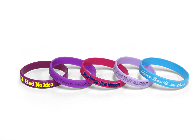 Eating Disorder Awareness Bracelets - Circle (800x533)