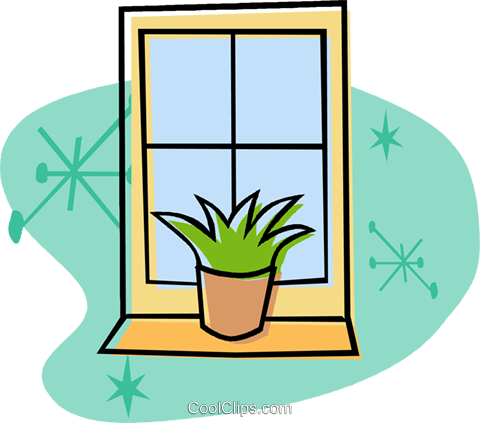 Window Royalty Free Vector Clip Art Illustration - Coloring Book (480x423)
