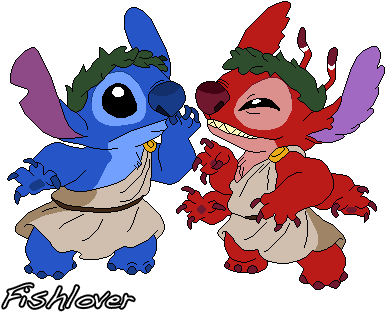 Thedoggygal 1,292 433 When In Rome By Fishlover - Leroy In Leroy And Stitch (402x325)