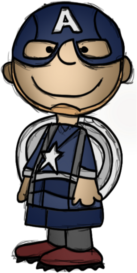 Charlie Brown Captain America By Chrisgritti - Cartoon (800x1000)
