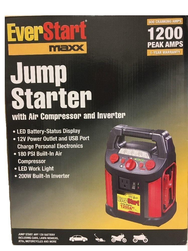 Ended - Everstart Ev-1200 Jump Starter/air Compressor 1200 (1000x1000)