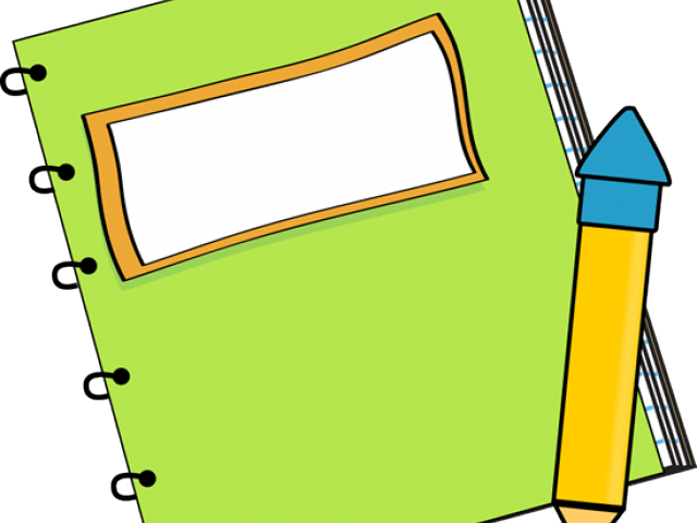 Cute Notepad Cliparts - Notebook And Pencil Clip Art (640x480)