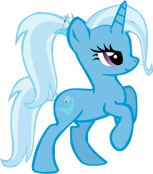 Mlp Trixie Ponytail By Winxflorabloomroxy On Deviantart - Ponytail (546x576)