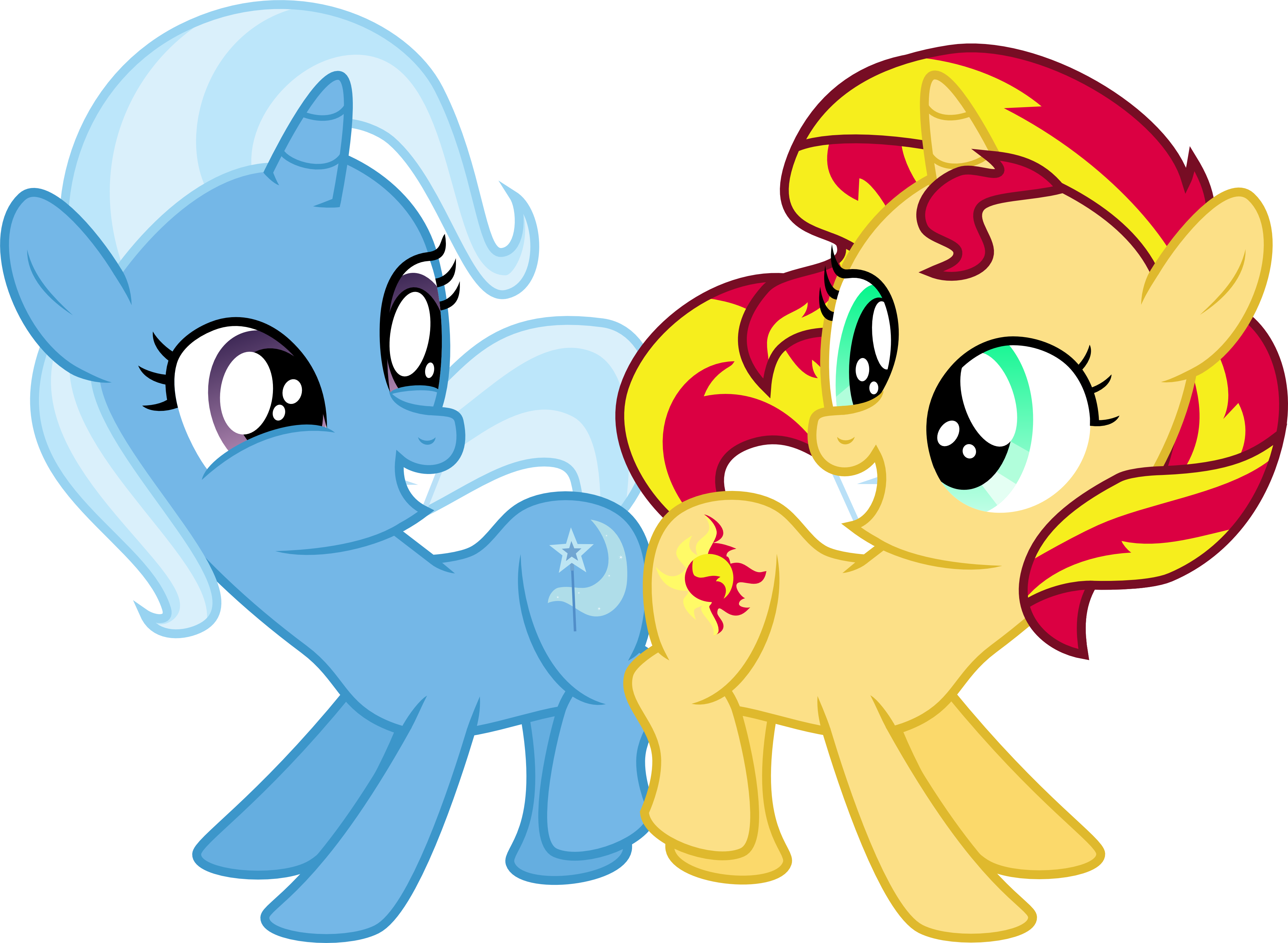 My Little Pony Sunset Shimmer And Trixie - Sunset Shimmer Pony Bebe (4096x3000)
