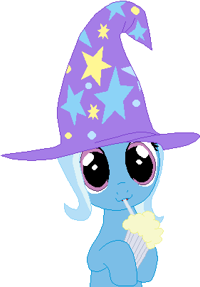 Pony, Safe, Simple Background, Solo, Transparent Background, - Trixie Transparent Gif (400x425)