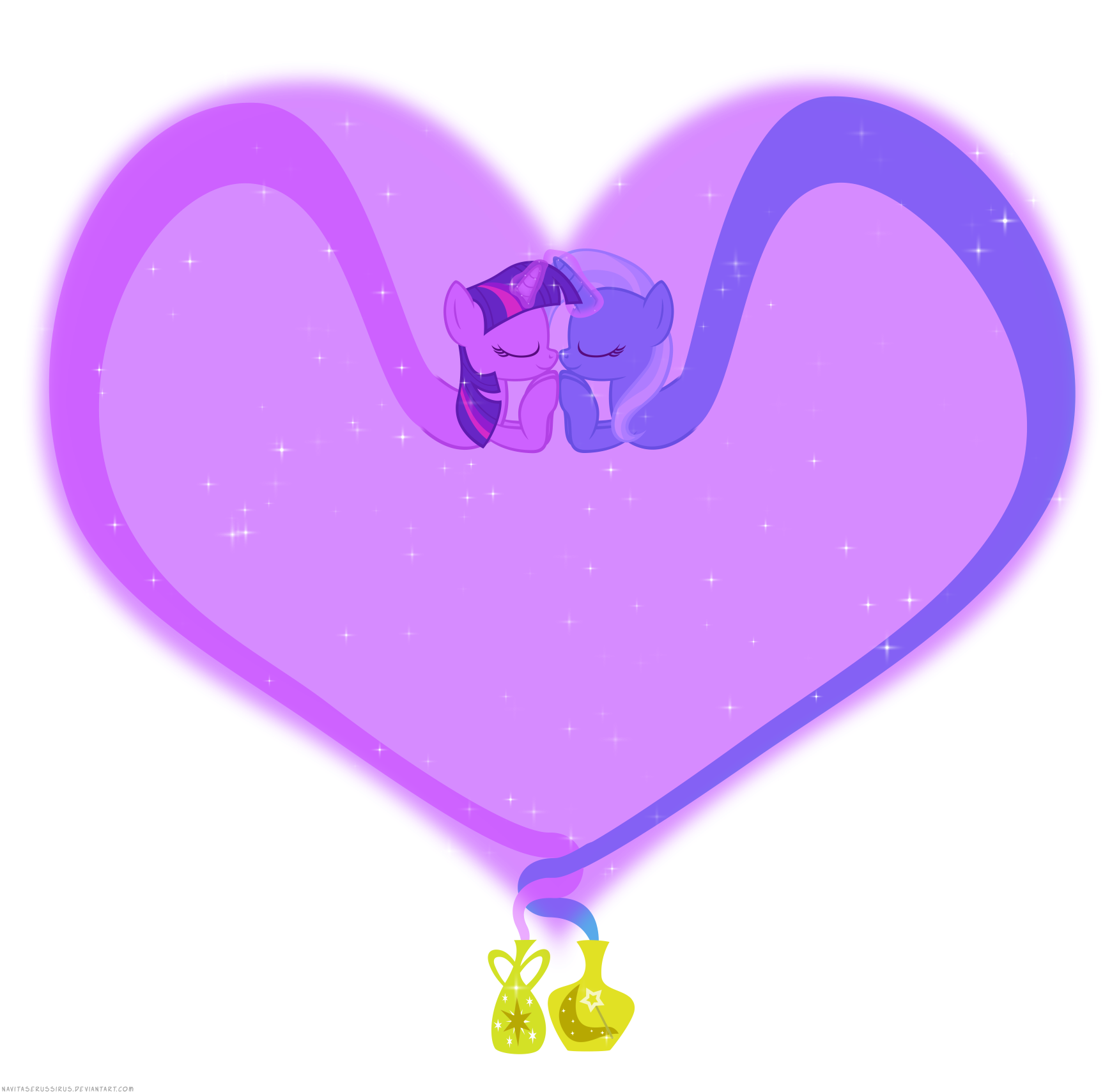 Twilight Sparkle And Trixie Shipping By Artist-navitaserussirus - My Little Pony Princess Twilight Sparkle Alicorn (1750x1750)