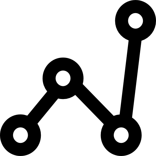 Line Chart Free Icon - Chart Line Icon Png (512x512)