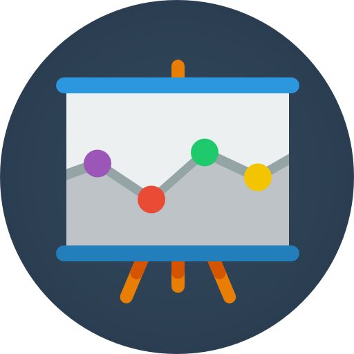 Line Chart Free Icon - Competition Flat Icon (512x512)