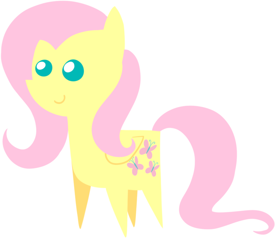 Fluttershy Chibi By On Deviantart - Mane 6 Cutie Marks (960x831)