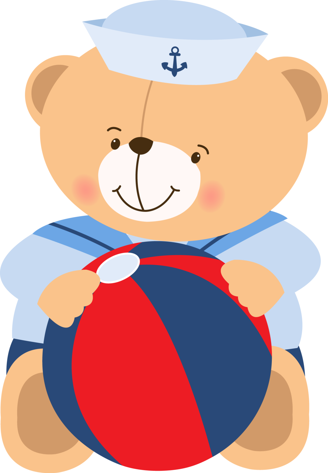Sailor Clipart Teddy Bear - Ursinho Marinheiro Png (1080x1554)