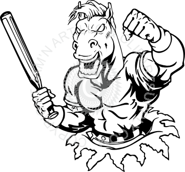 Horse With Baseball Bat (361x337)