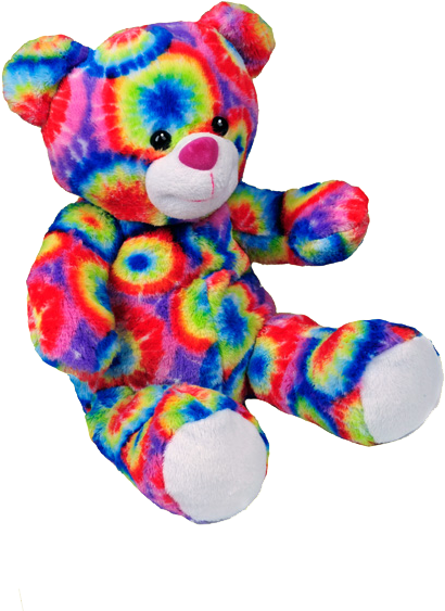 Skittles 8" Teddy Bear / L'ours - Multi Colored Teddy Bear (520x600)