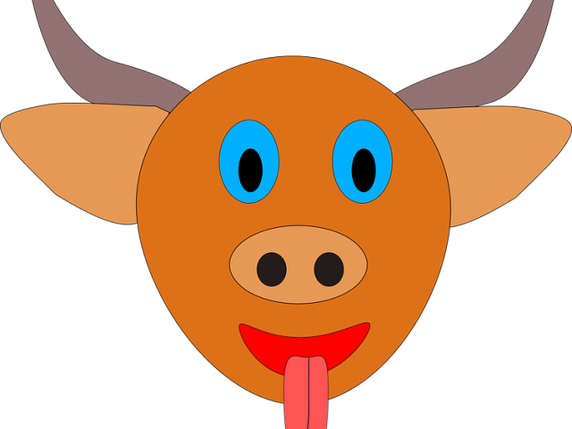 Mammal Clipart Farm Animal Head - Cartoon Bull Face (640x480)