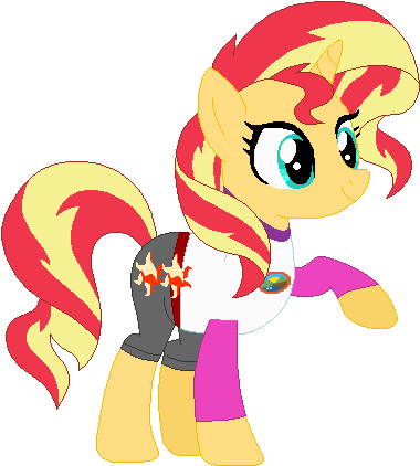 Pony Sunset Shimmer In Loe Outfit Vector By Foreverbunkey123 - Starlight Glimmer And Sunset Shimmer (434x447)