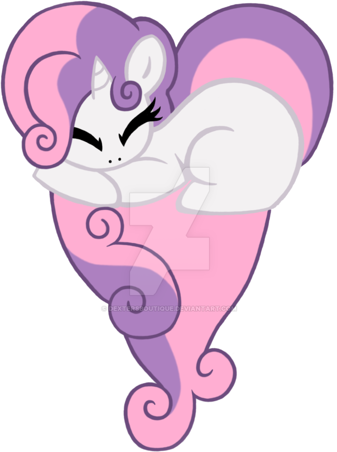 Sweetie Belle Heart By Dextersboutique Sweetie Belle - Cartoon (1024x1091)