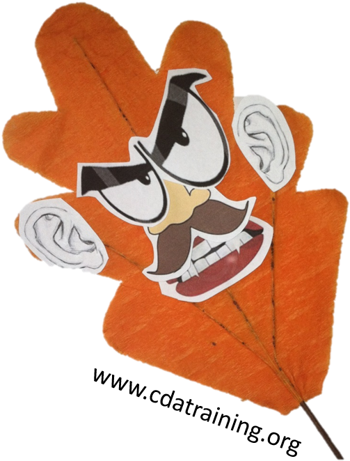 Set Out The Large Leaves And Face Pieces - Cartoon (567x701)