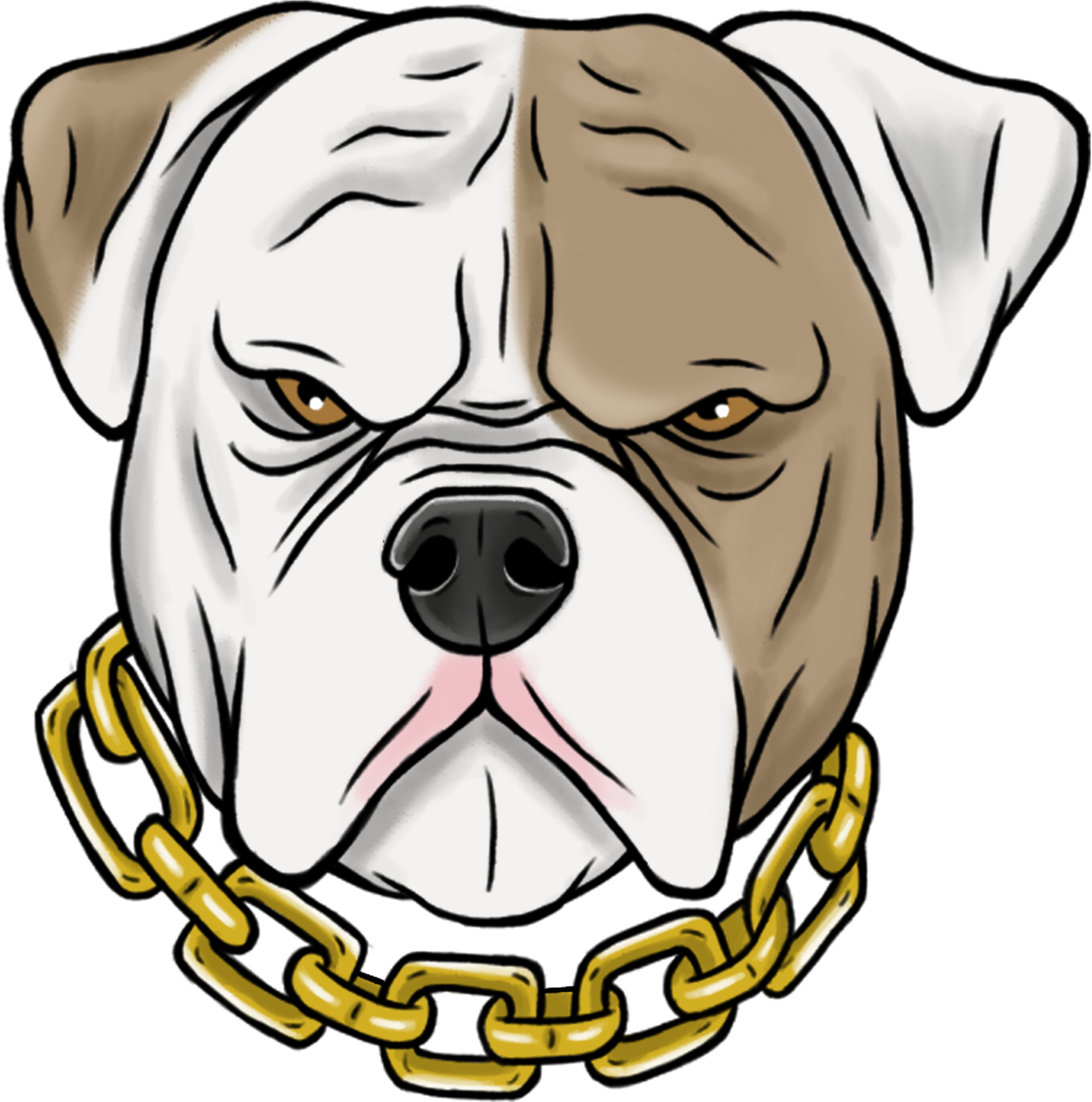 Mad American Bulldog Illustration - Mad American Bulldog Illustration (2550x3300)