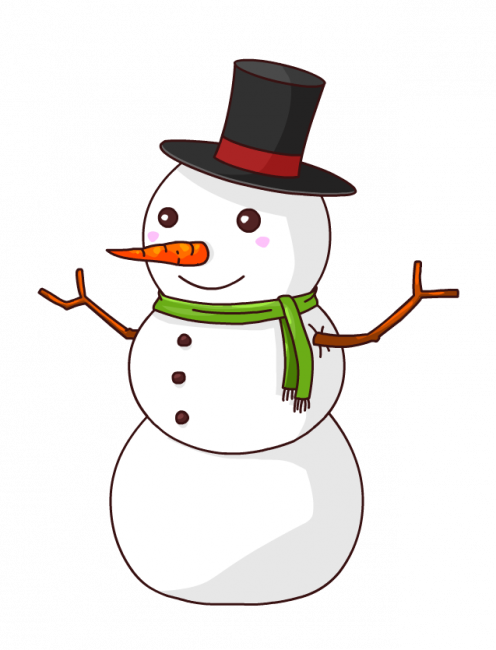 Christmas Snowman Clipart - Christmas Snowman Clipart (496x650)