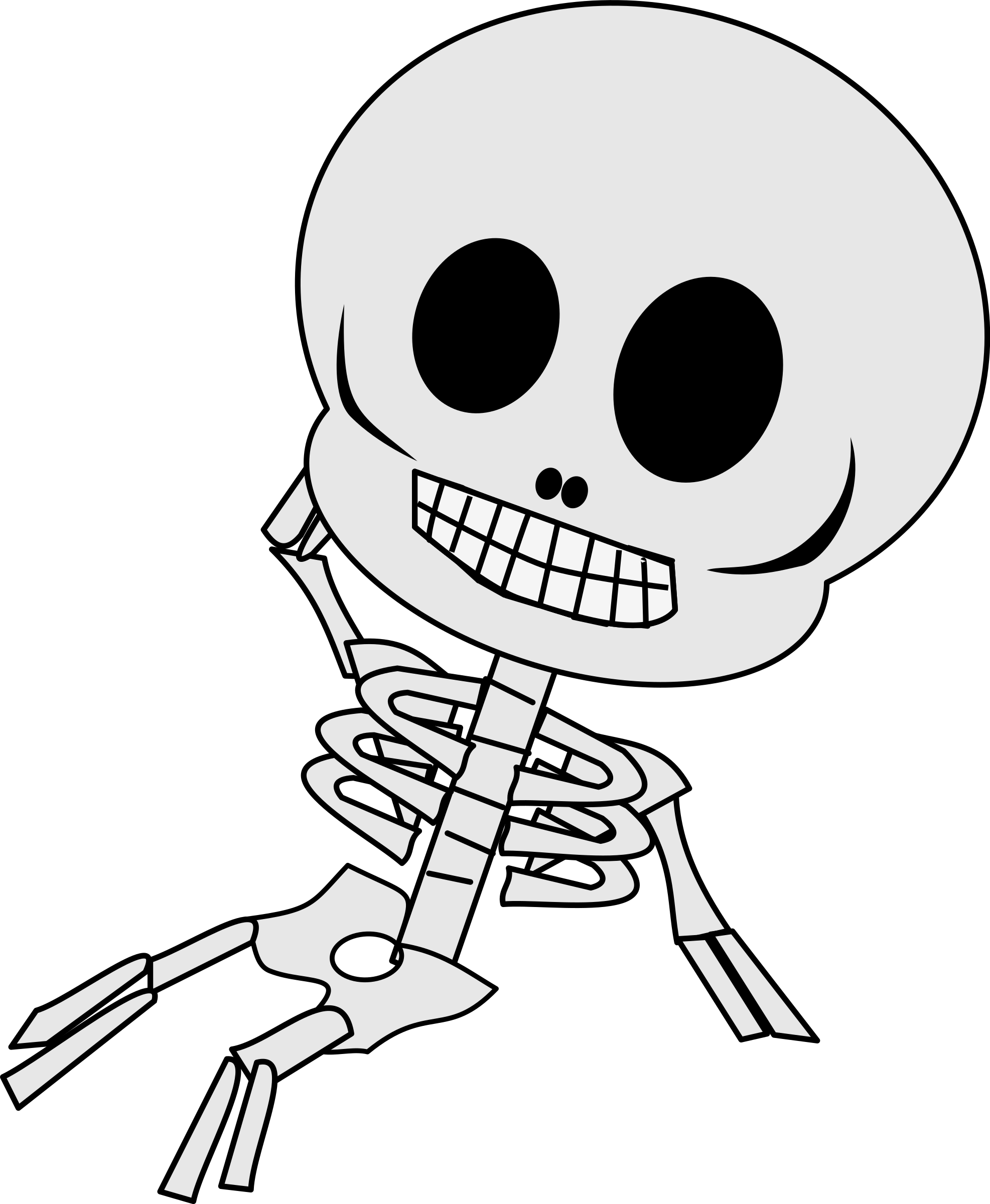 Sleleton Clipart Baby Skeleton - Clipart Skeleton (1973x2400)