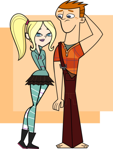 L'île Des Défis Extrêmes Fond D'écran Probably Containing - Total Drama Dawn And Scott (377x500)
