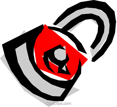 Combination Locks Royalty Free Vector Clip Art Illustration - Emblem (480x438)