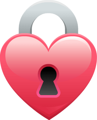 Heart Shape Clipart - Heart Shaped Lock Clip Art (322x400)