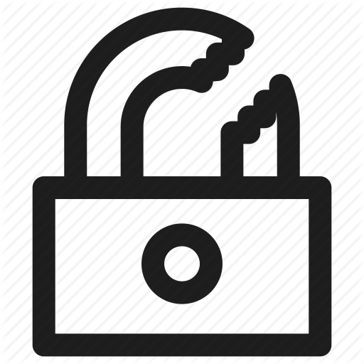 Padlock Clipart Broken - Unauthorized Access (512x512)