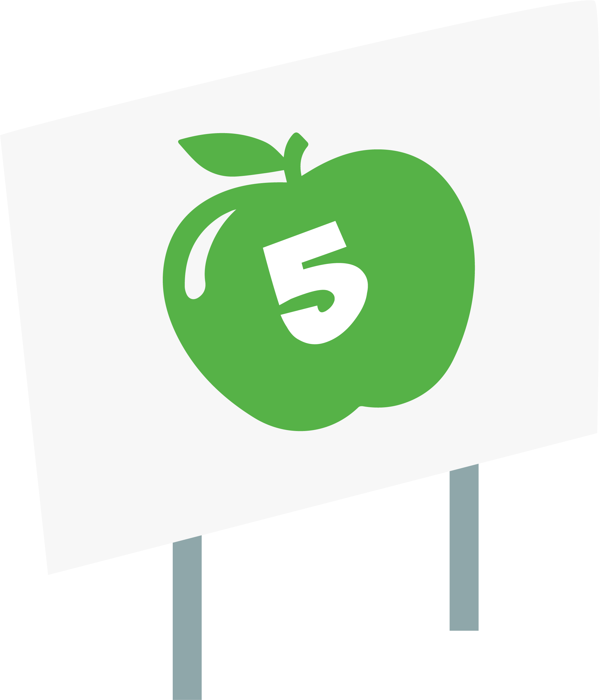 5 Servings Of Veggies & Fruit - Sign (1994x2324)