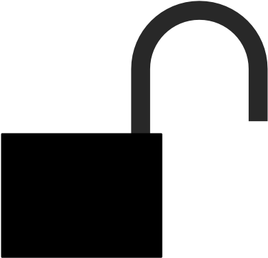 Free Clipart Of Padlock Unlocked Silhou - Lock And Unlock Symbol (410x410)