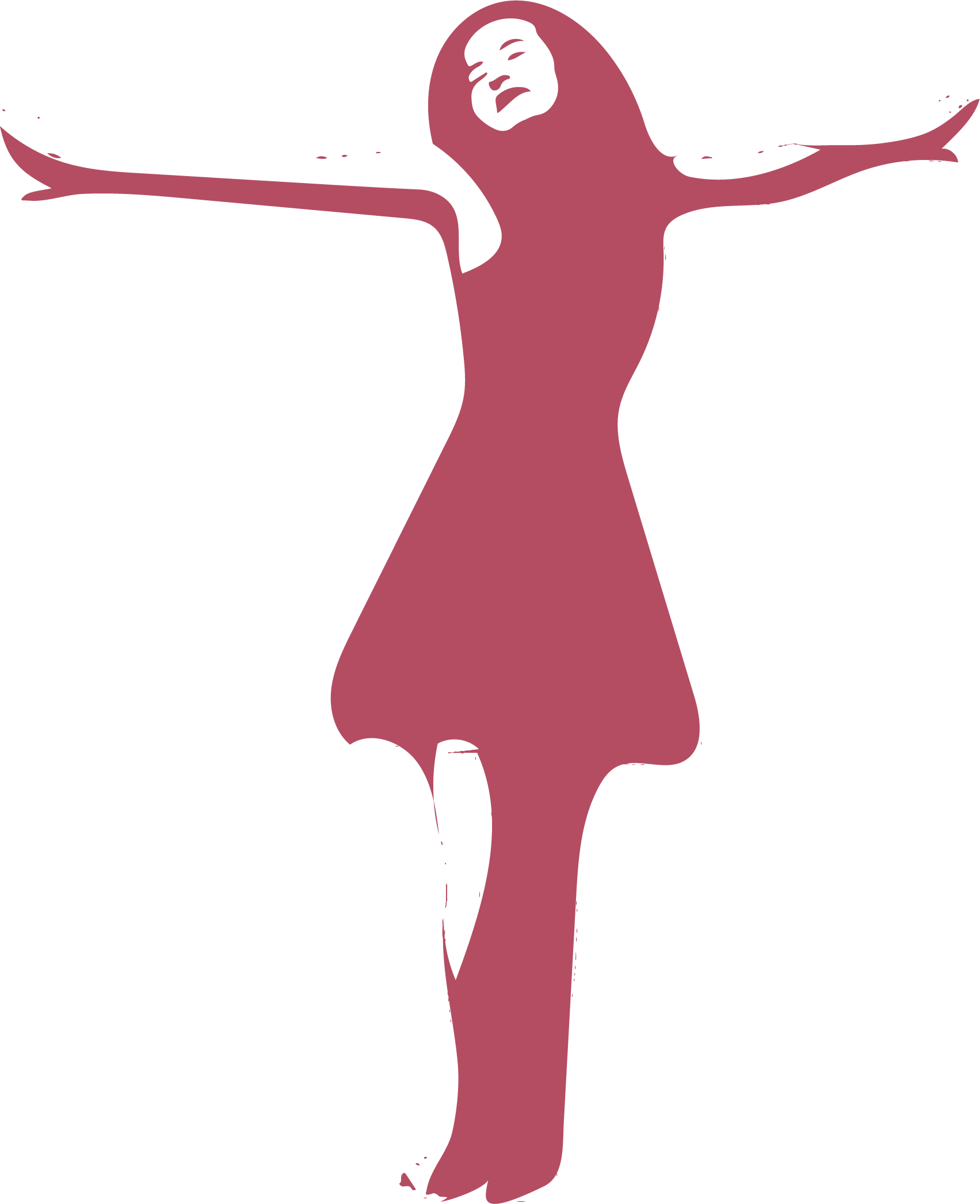 Brown Moose Design Vector Pink Girl With Arms Out - Design (1703x2092)