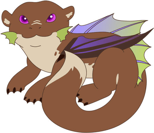 Levian Dragon Otter By Crowneprince - Cartoon (600x488)
