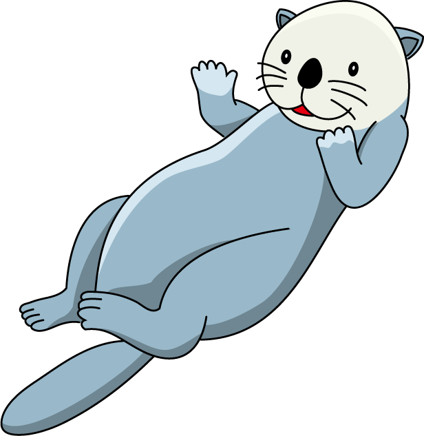 Sea Otter Clipart Images - Cartoon (616x633)