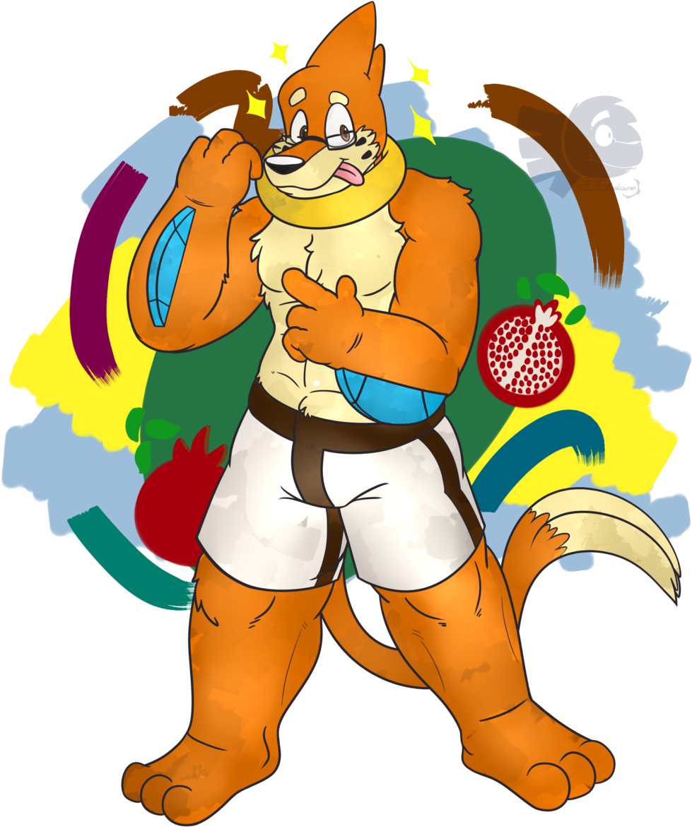 Giant Orange Otter By Nokucroc - Cartoon (1024x1185)