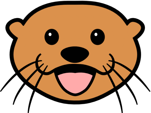 Otter Clipart Face - Sea Otter Cartoon (640x480)