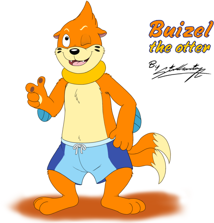 Buizel The Otter By Sagadreams - Trunks (894x894)