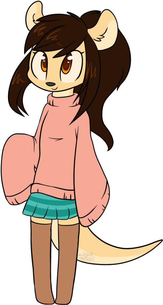 Otter Girl Adoptable By Ezpups - Digital Art (700x1140)