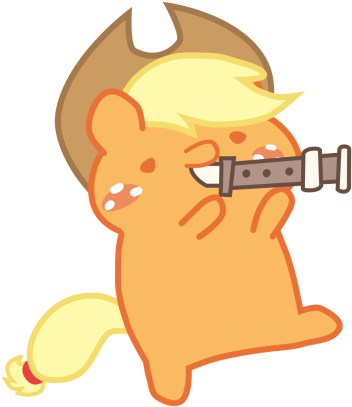 Animated, Applejack, Artist - Cute Gif With No Background (397x434)
