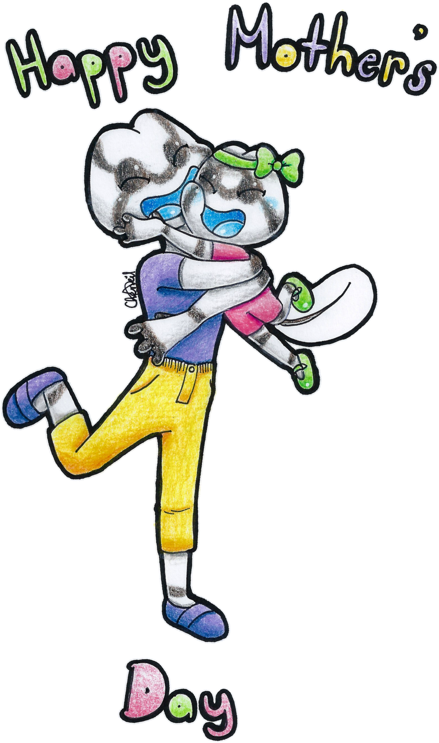 Happy Mother's Day 2016 By Chenanigans Happy Mother's - Cartoon (1024x1524)