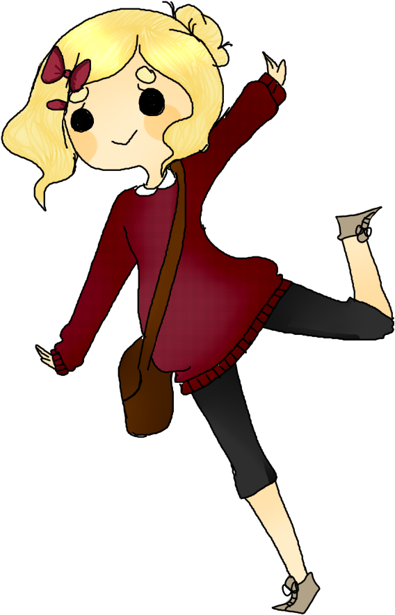 Cute Blonde By Owl-mom - Cartoon (850x906)