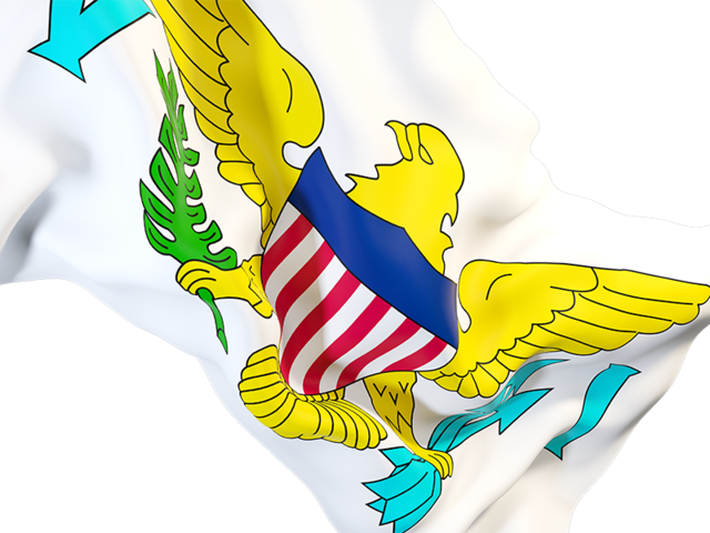 Waving Flag Closeup - Flag Of The United States Virgin Islands (640x480)